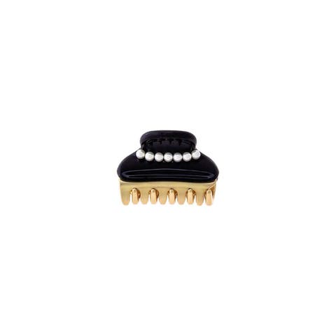 Mini Pearl Accented Two Tone Claw Clip