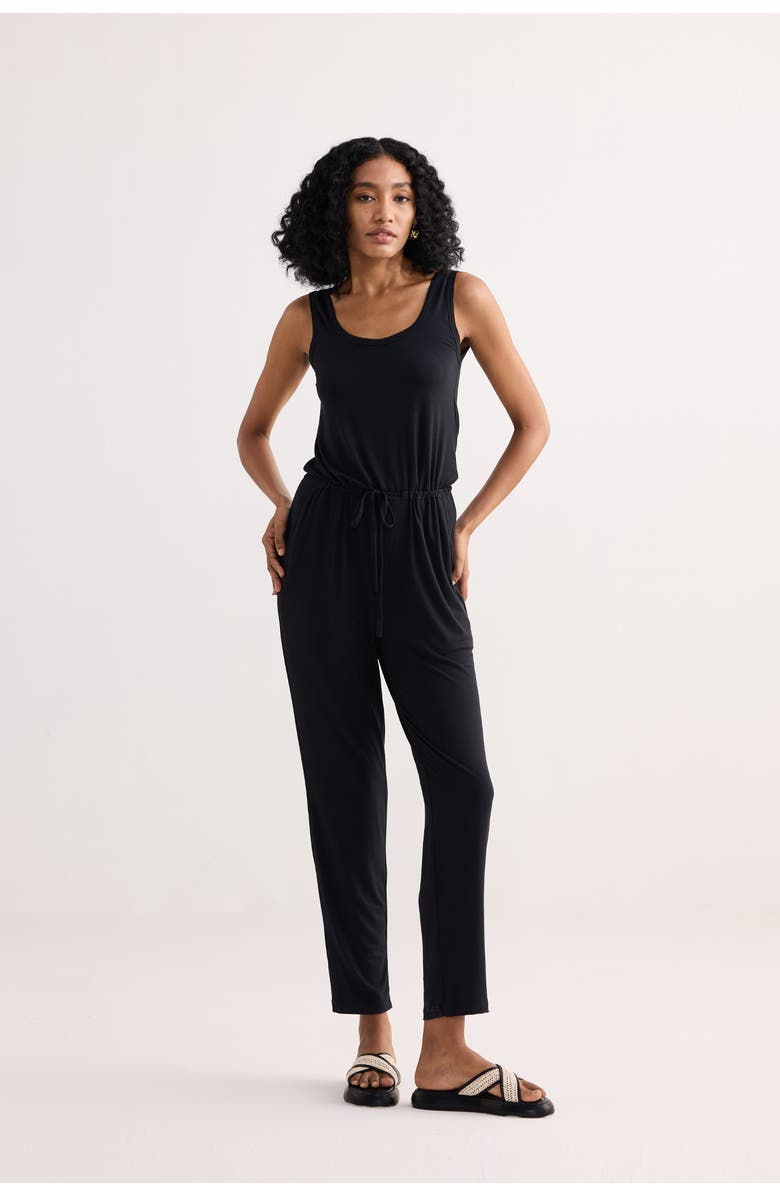 Reistor Relaxed Drawstring Jumpsuit, Alternate, color, Black