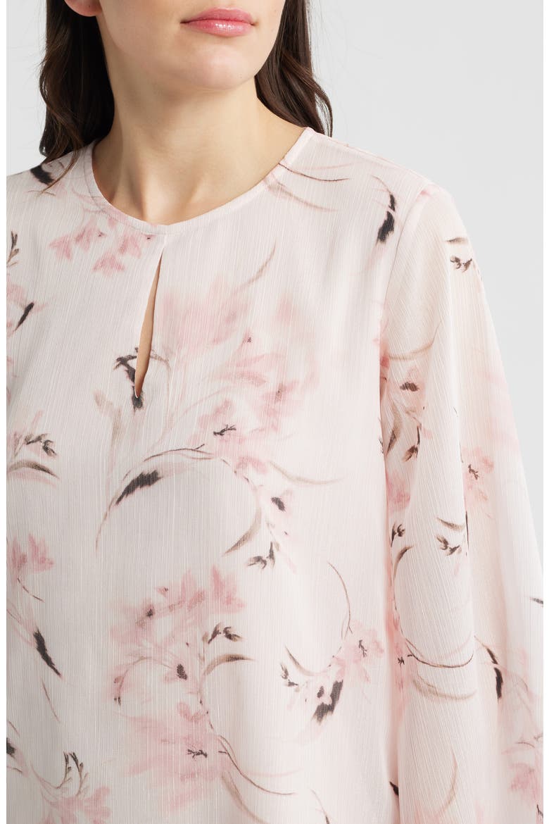 Texture Keyhole Top, Alternate, color, SOFT BLOSSOM MULTI