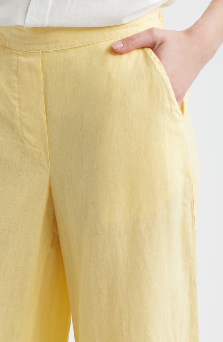 Frank & Eileen Maisie Wide Leg Linen Pants, Alternate, color, Sunshine