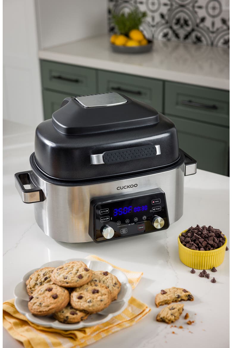 CAFG-A0601S 6-Quart Countertop Air Grill & Air Fryer, Alternate, color, SILVER