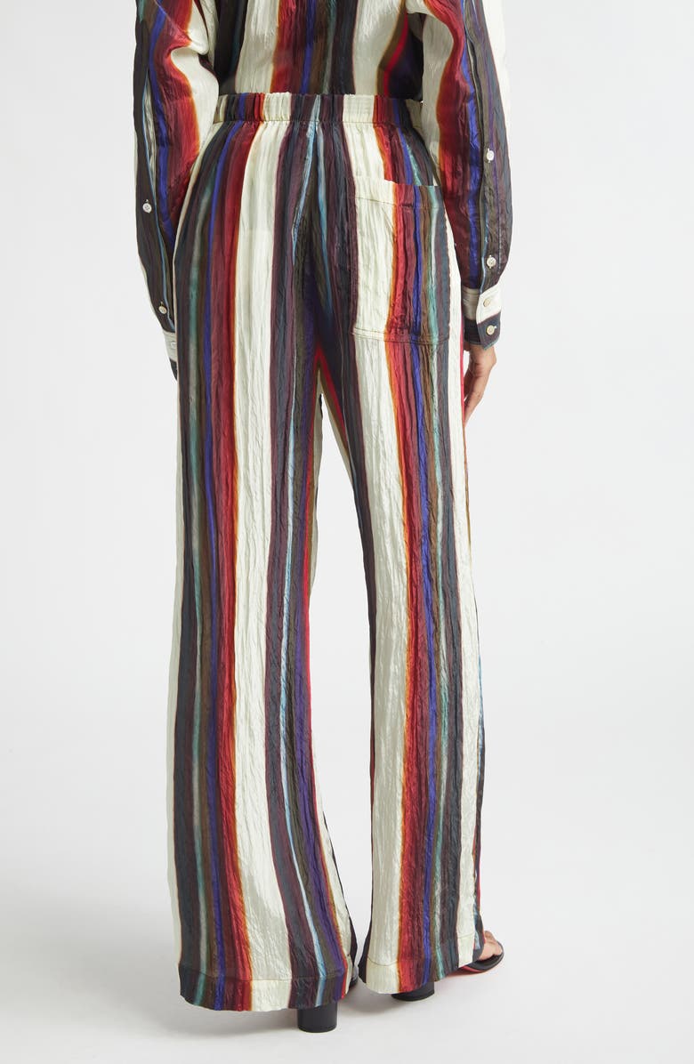 Christopher John Rogers Morris Stripe Crinkled Pants, Alternate, color, Calla Lily Multi