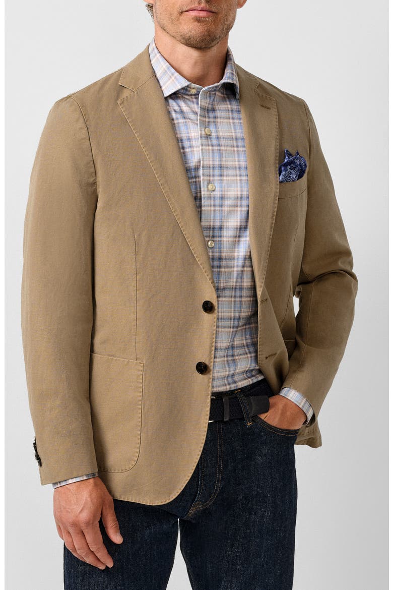 Jackson Cotton & Cashmere Blend Soft Coat, Alternate, color, KHAKI