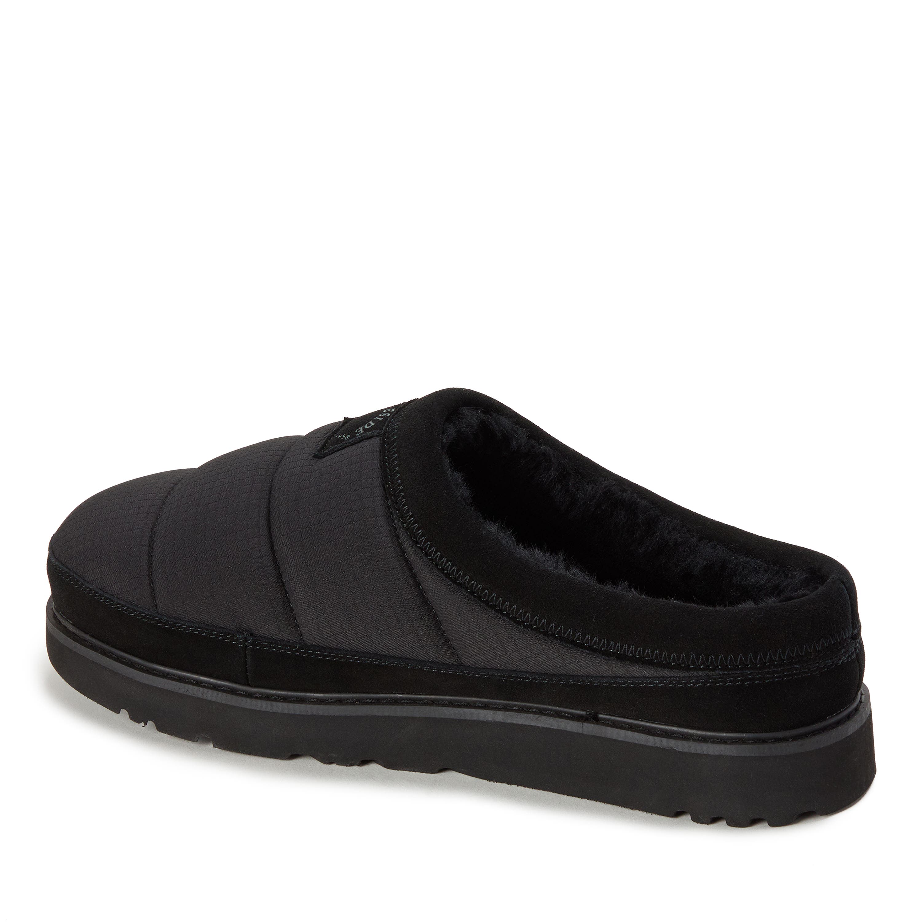 Dearfoams Fireside Grafton Sport Nylon Puff Water Repellent Clog, Alternate, color, Black