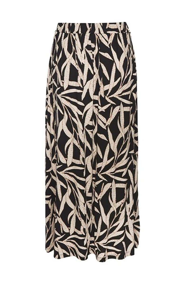 LASCANA Women's Side Slit Maxi Skirt, Alternate, color, Black & Taupe