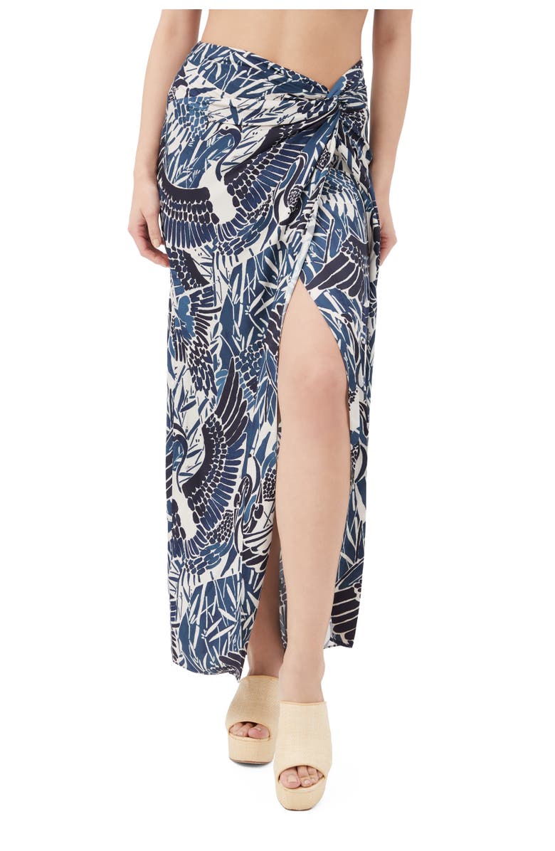 Trina Turk Alodia Printed Faux Wrap Maxi Skirt, Main, color, Multi