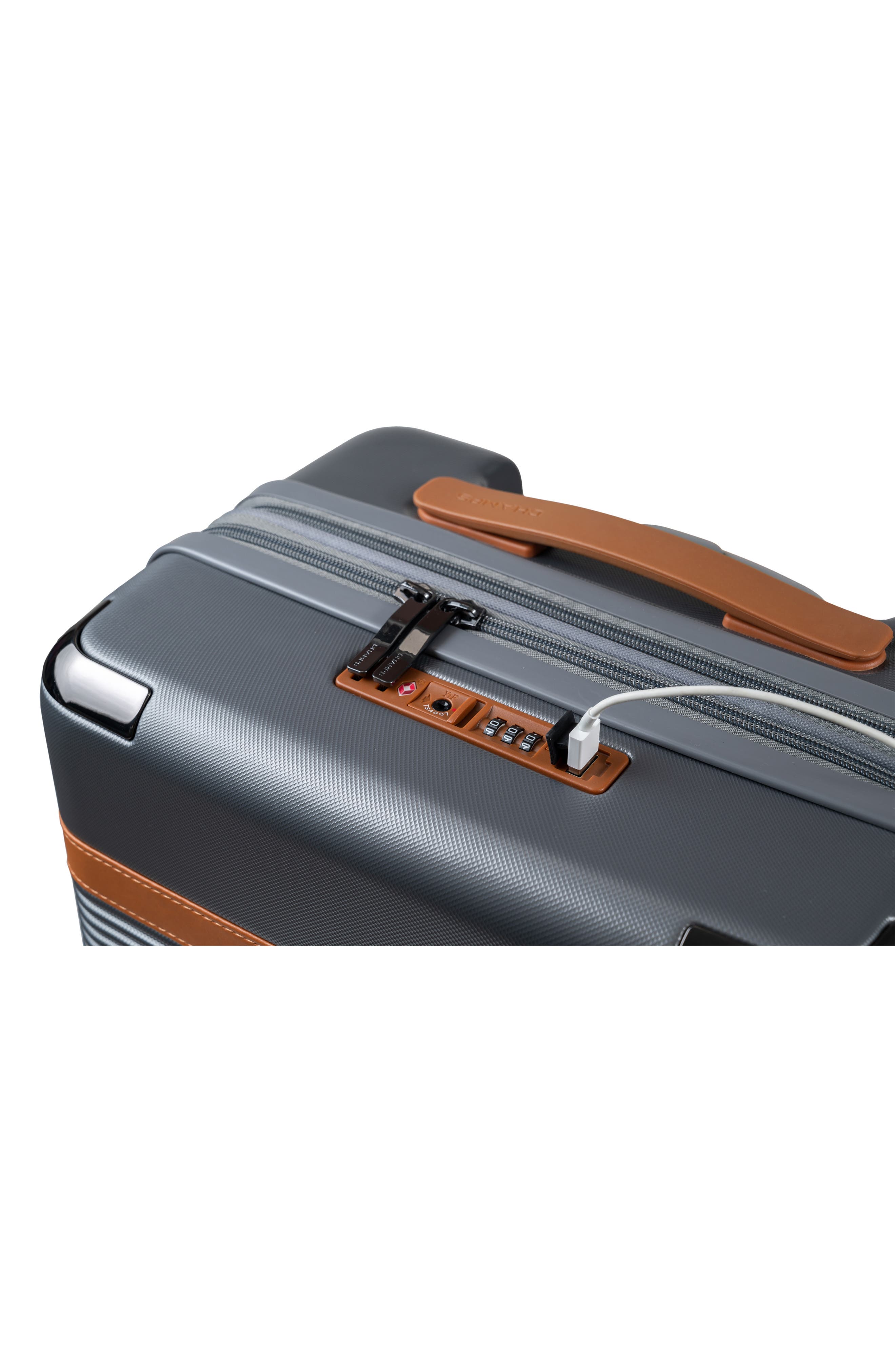 CHAMPS Vintage III Hardside 3-Piece Luggage Set, Alternate, color, Grey