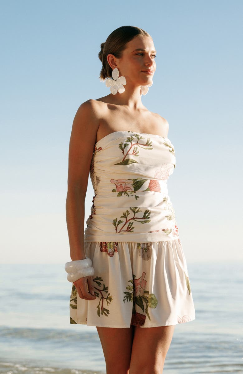 Petal & Pup Tiff Strapless Minidress, Alternate, color, Native Flora