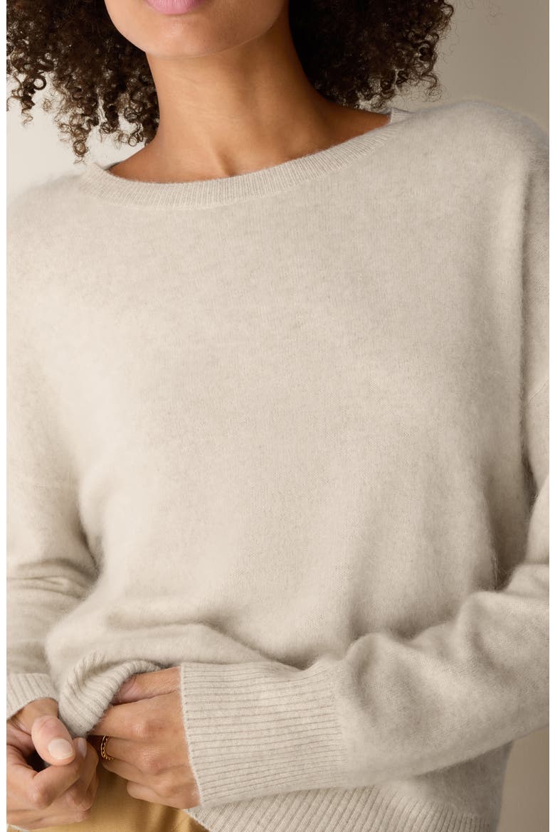 Cashmere Crewneck Sweater, Alternate, color, MAPLE OAT