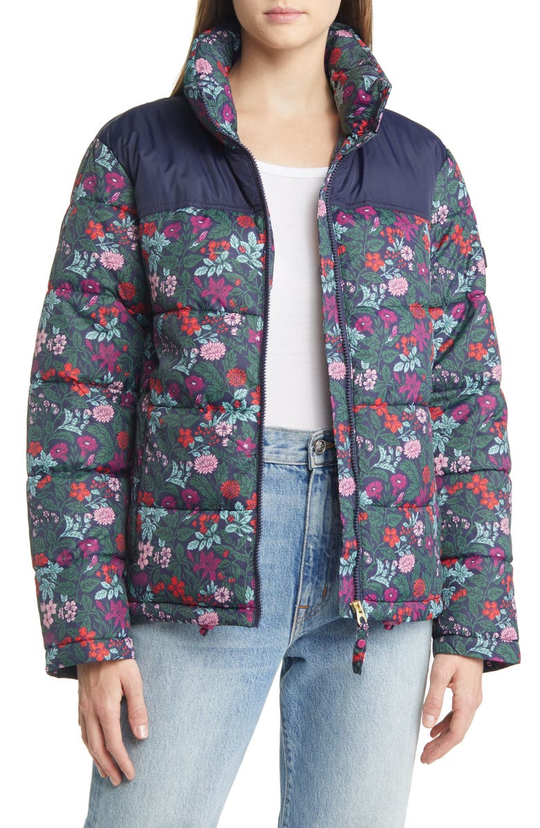 Joules Elberry Floral Puffer Coat, Main, color,