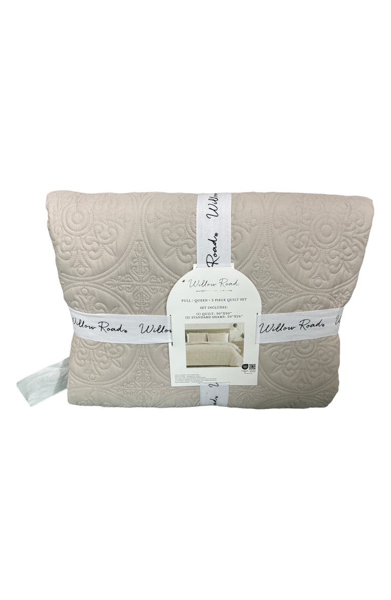 ARTISAN 34 Medallion Embroidered Comforter & Pillow Sham Set, Alternate, color, Taupe