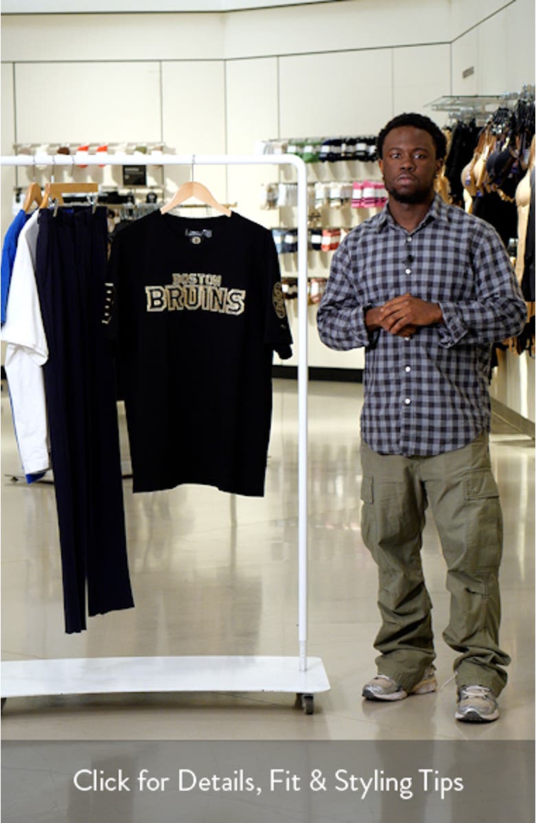 Men's Pro Standard Black Boston Bruins Wordmark T-Shirt, sales video thumbnail