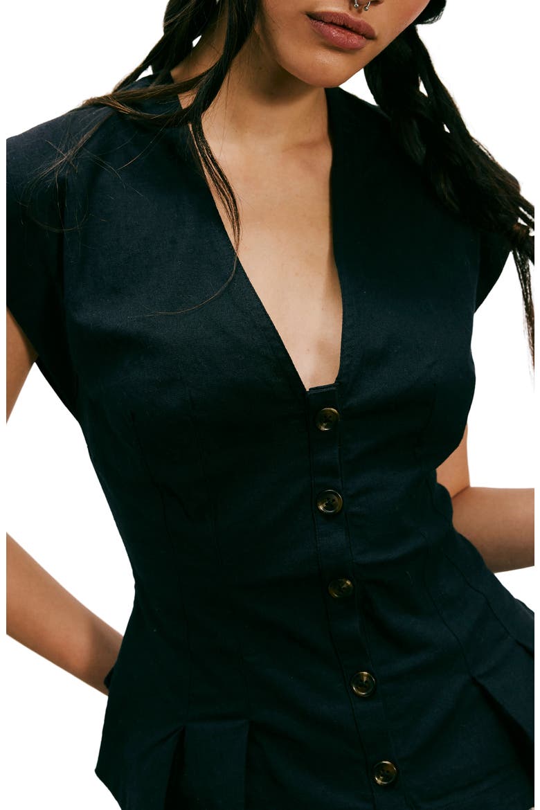 Dylan Peplum Vest, Alternate, color, BLACK