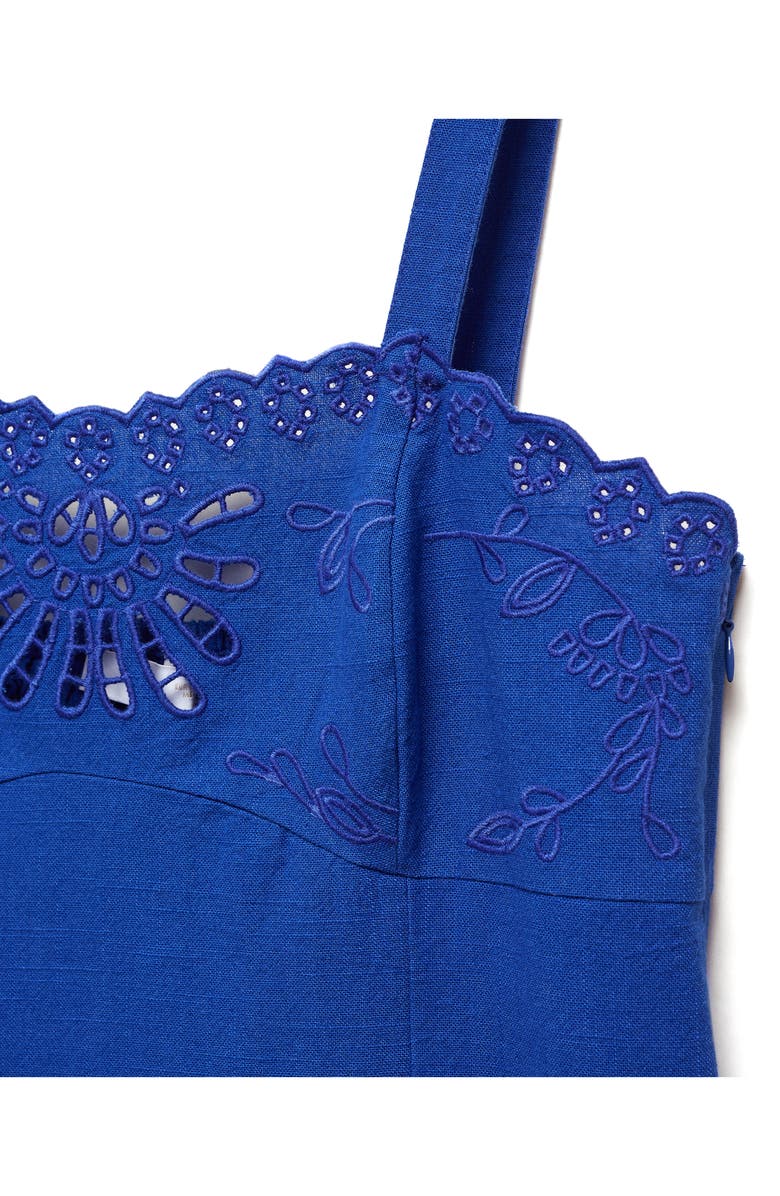 MANGO Eyelet Detail Cotton Midi Dress, Alternate, color, 