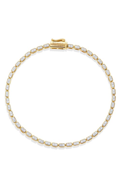 Monica Vinader Lab Grown Diamond Tennis Bracelet in 14K Solid Gold/diamond at Nordstrom, Size Medium