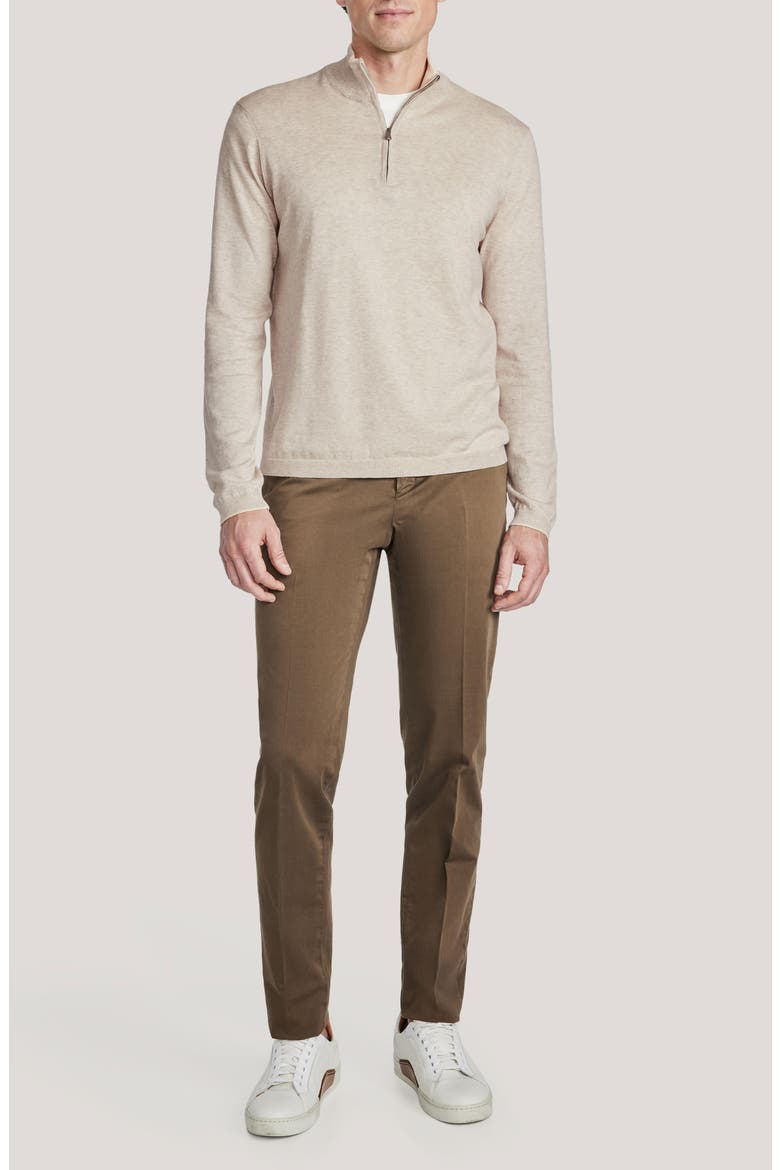 Daniel Quarter-Zip Cotton Sweater, Alternate, color, OYSTER
