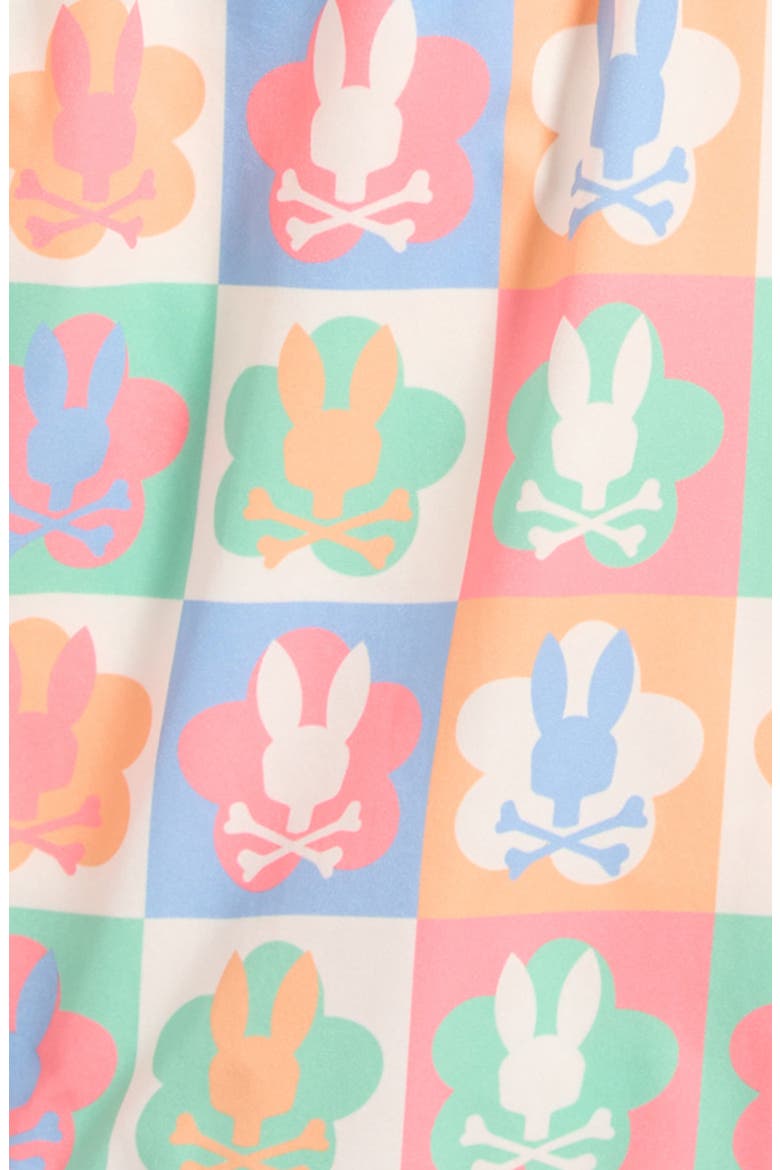 Kids' Aiden Bunny Print Swim Trunks, Alternate, color, PRISTINE