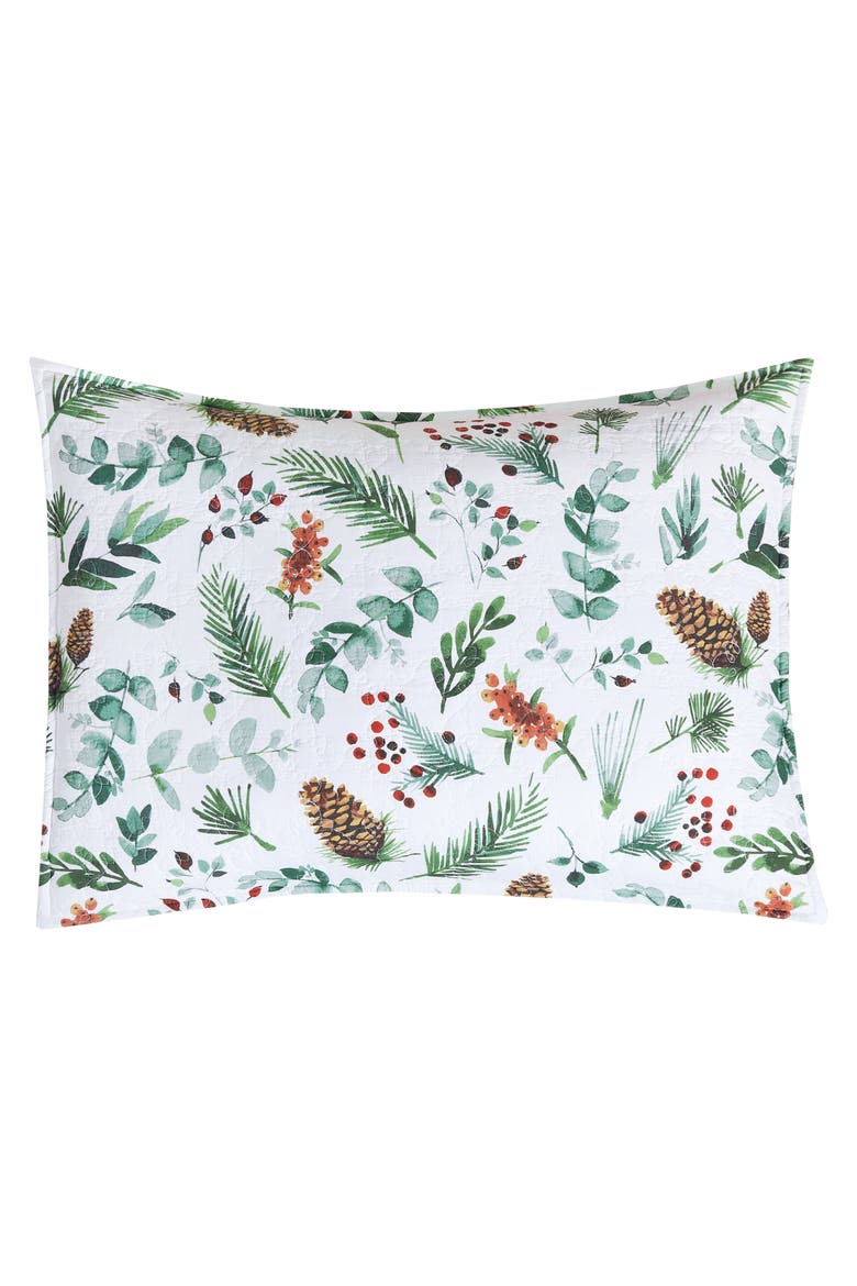 Jovie Pinecone Cotton Quilt Set  - Reversible and Machine Washable, Alternate, color, Green