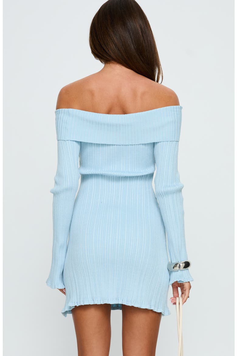 Freshwater Rib Knit Minidress, Alternate, color, BLUE