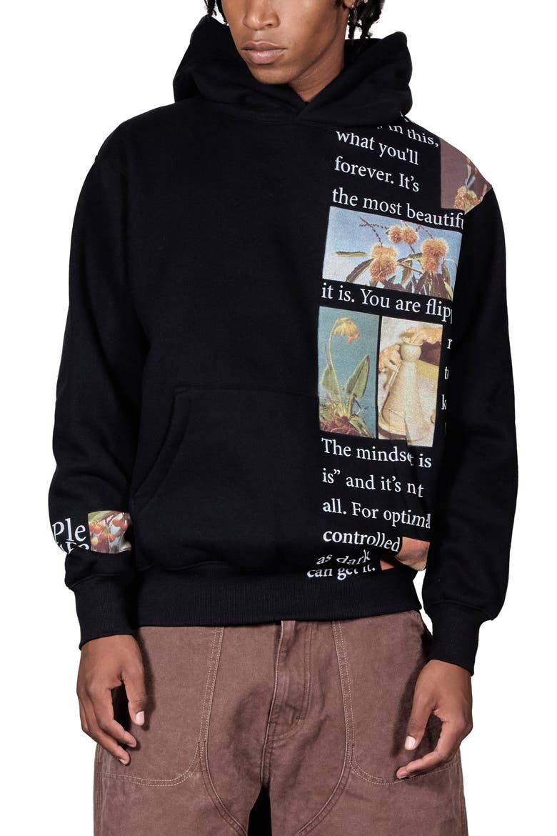 Connection Graphic Hoodie, Main, color, BLACK