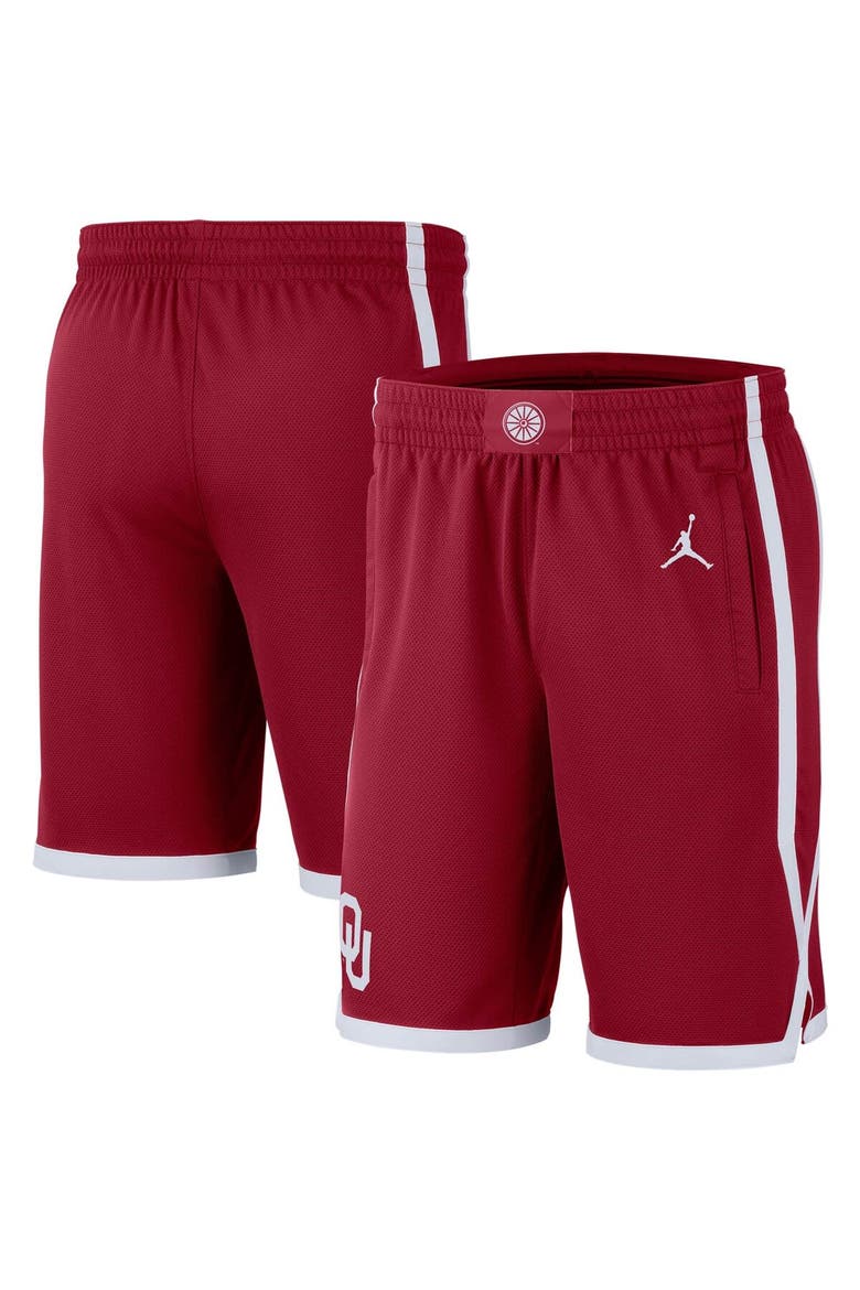 Men's Jordan Brand Crimson Oklahoma Sooners Replica Team Basketball Shorts, Main, color, Crimson