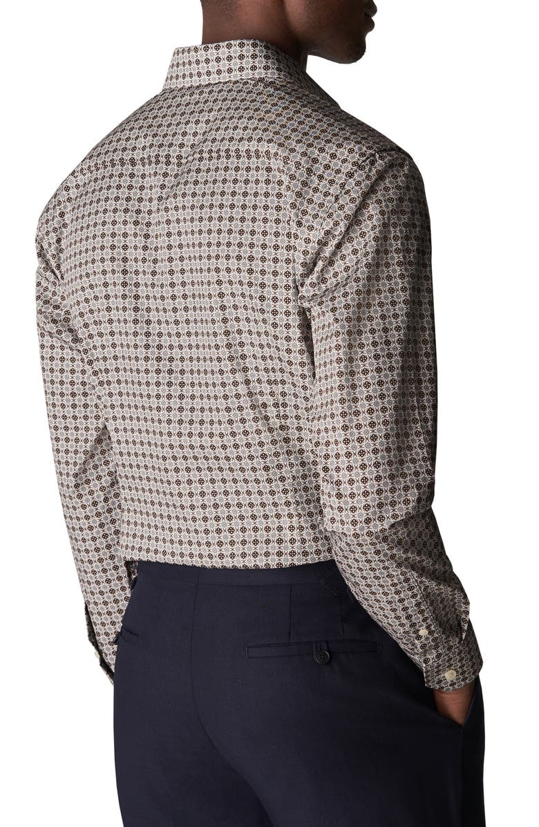 Eton Slim Fit Medallion Print Dress Shirt, Alternate, color,