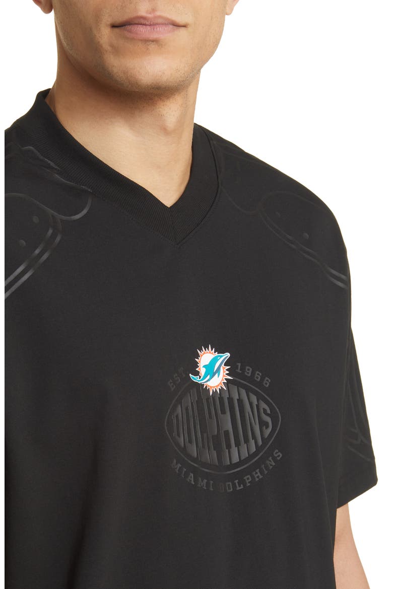 x NFL Tackle Graphic T-Shirt, Alternate, color, MIAMI DOLPHINS BLACK