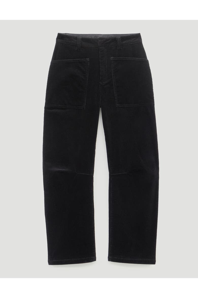 Cordi Barrel Leg Cord Pants, Alternate, color, Black