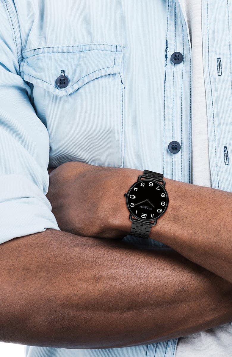 COACH Elliot Bracelet Watch, 41mm, Alternate, color, Black