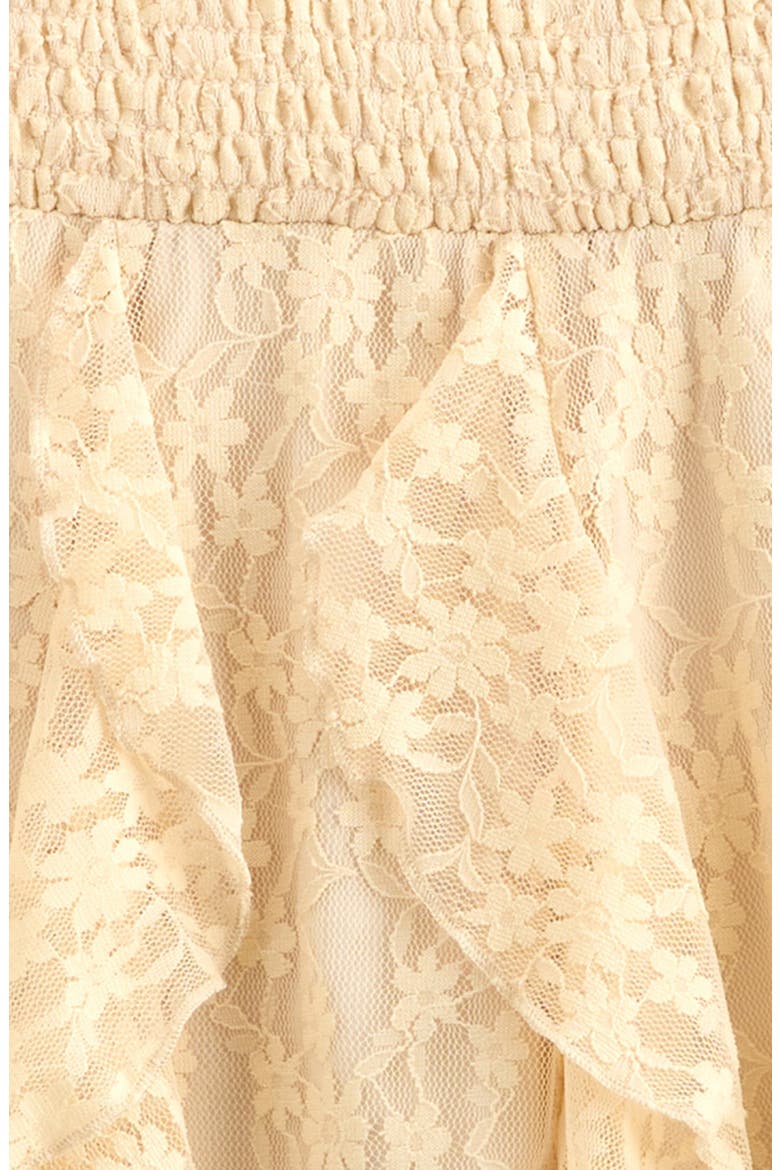 Kids' Tiered Lace Skort, Alternate, color, BEIGE ANGORA
