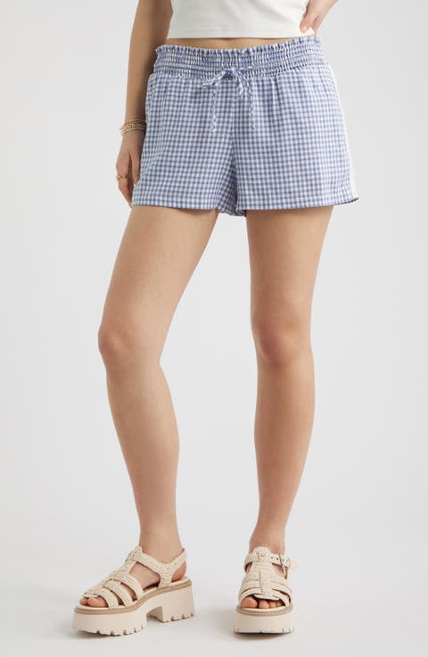 Linen Blend Lace Trim Shorts