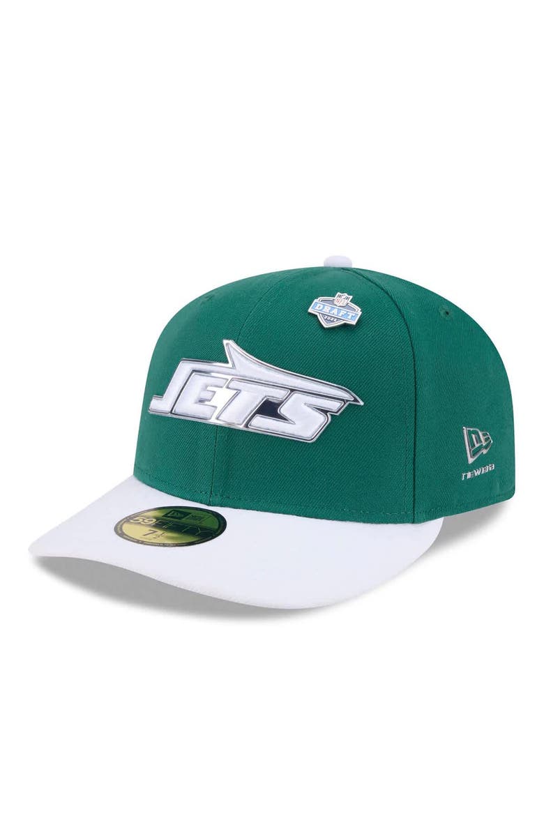 New Era Men's New Era  Green/White New York Jets 2026 NFL Draft Pre-Curved 59FIFTY Fitted Hat, Main, color, Green