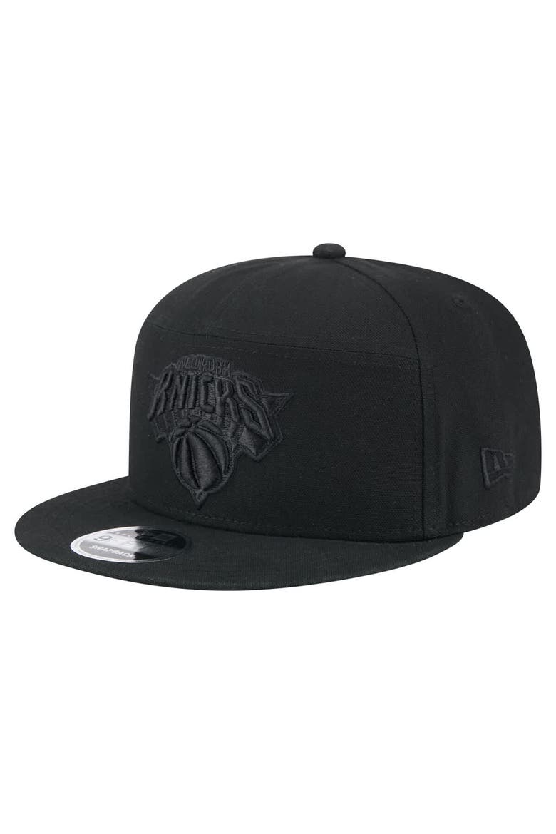 New Era Men's New Era Black New York Knicks Adventure Canvas Split ...