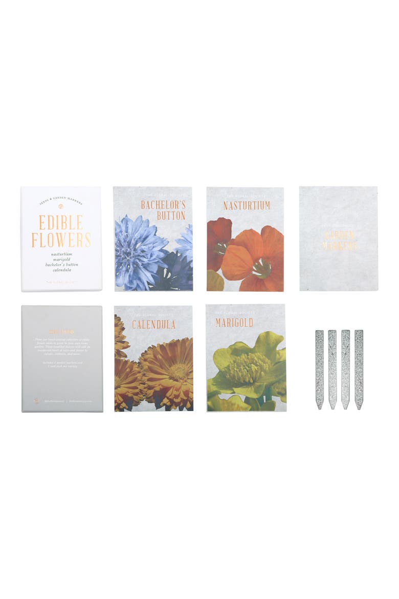 Edible Flower Seed Kit, Alternate, color, MULTI
