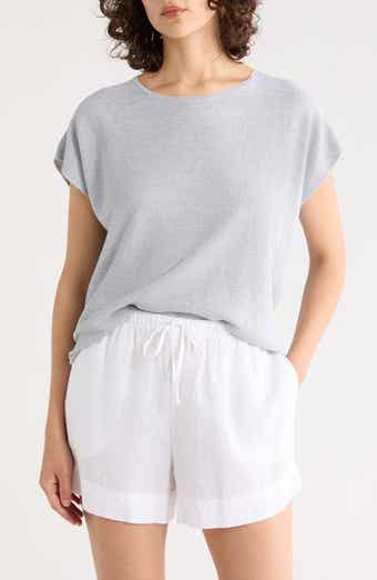 Cap Sleeve Organic Linen & Organic Cotton Sweater