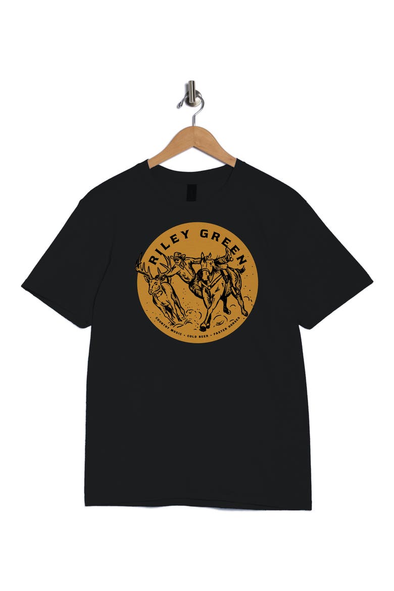 Riley Green Deer Dogger Fast Graphic T-Shirt, Alternate, color, BLACK