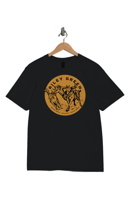 Monster Digital Riley Green Deer Dogger Fast Graphic T-shirt In Black