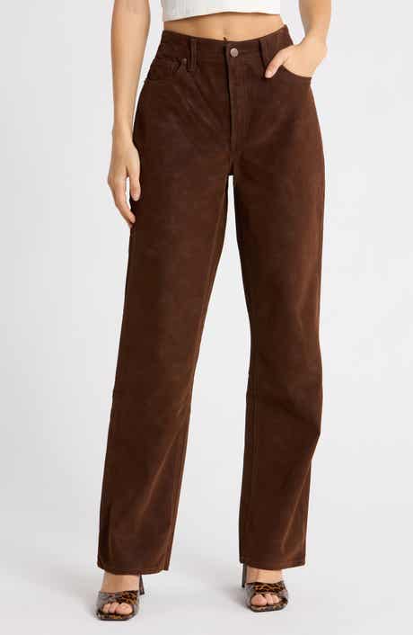 Better Than Suede Good True High Waist Straight Leg Faux Leather Pants
