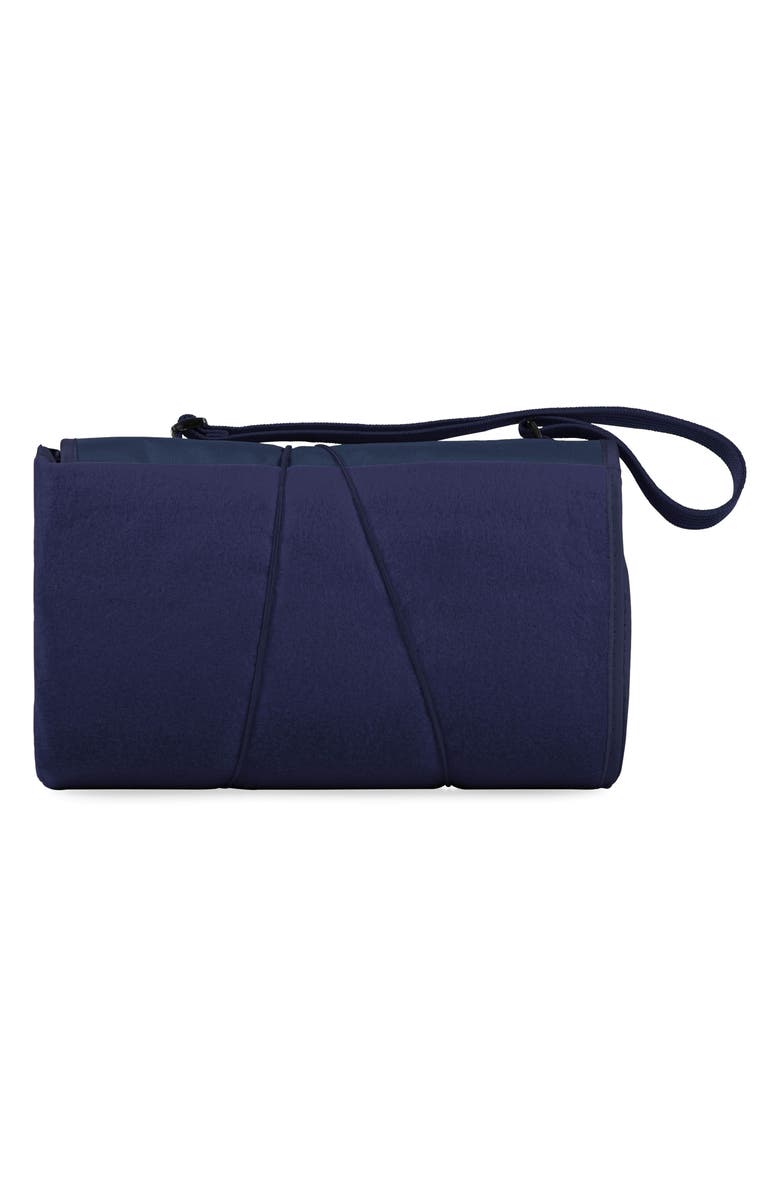 Picnic Time x Disney Lilo & Stitch Outdoor Picnic Blanket Tote, Alternate, color, Navy Blue With Blue Flap