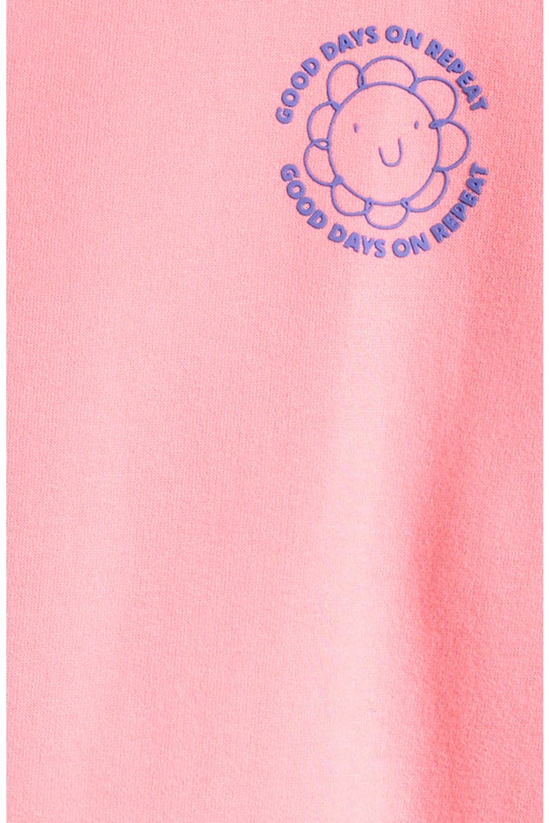 Kids' Graphic Logo Sweater & Check Shorts Set, Alternate, color, PINK