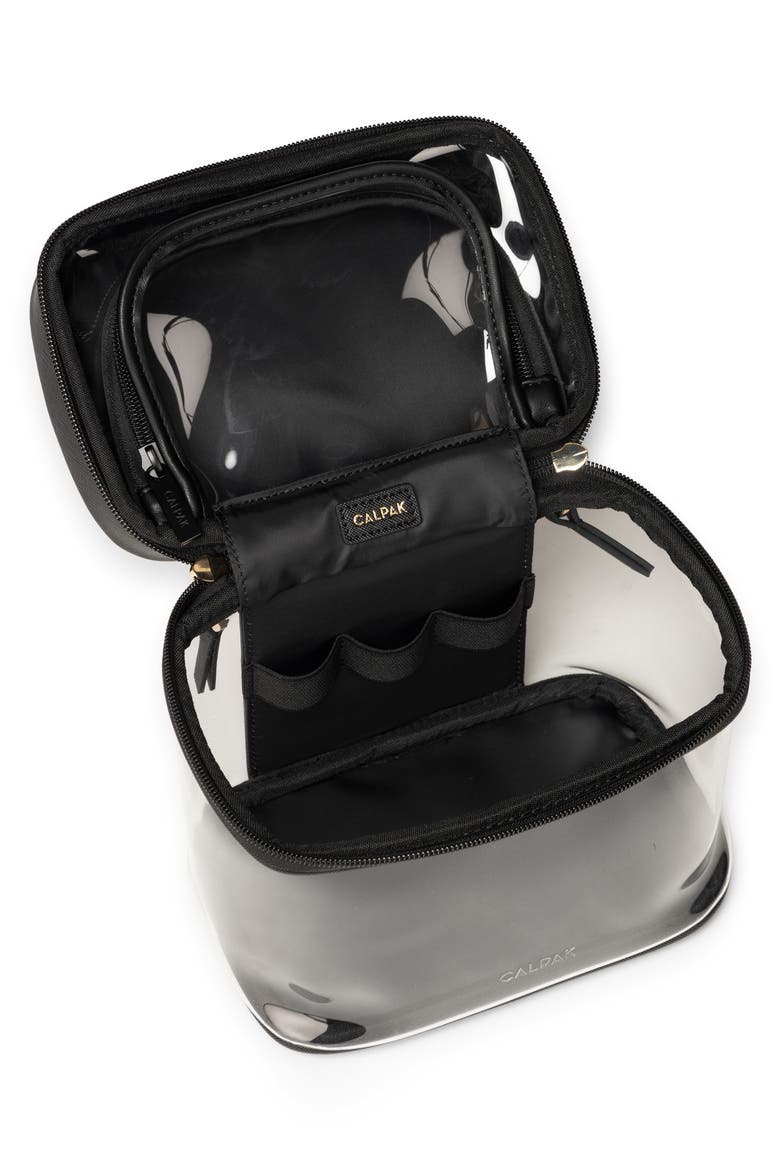 Clear Train Case, Alternate, color, BLACK