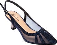 LADY COUTURE Macy Mesh Rhinestone Slingback Pump