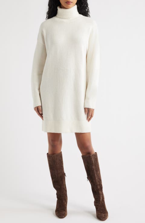 Taldote Turtleneck Long Sleeve Sweater Dress