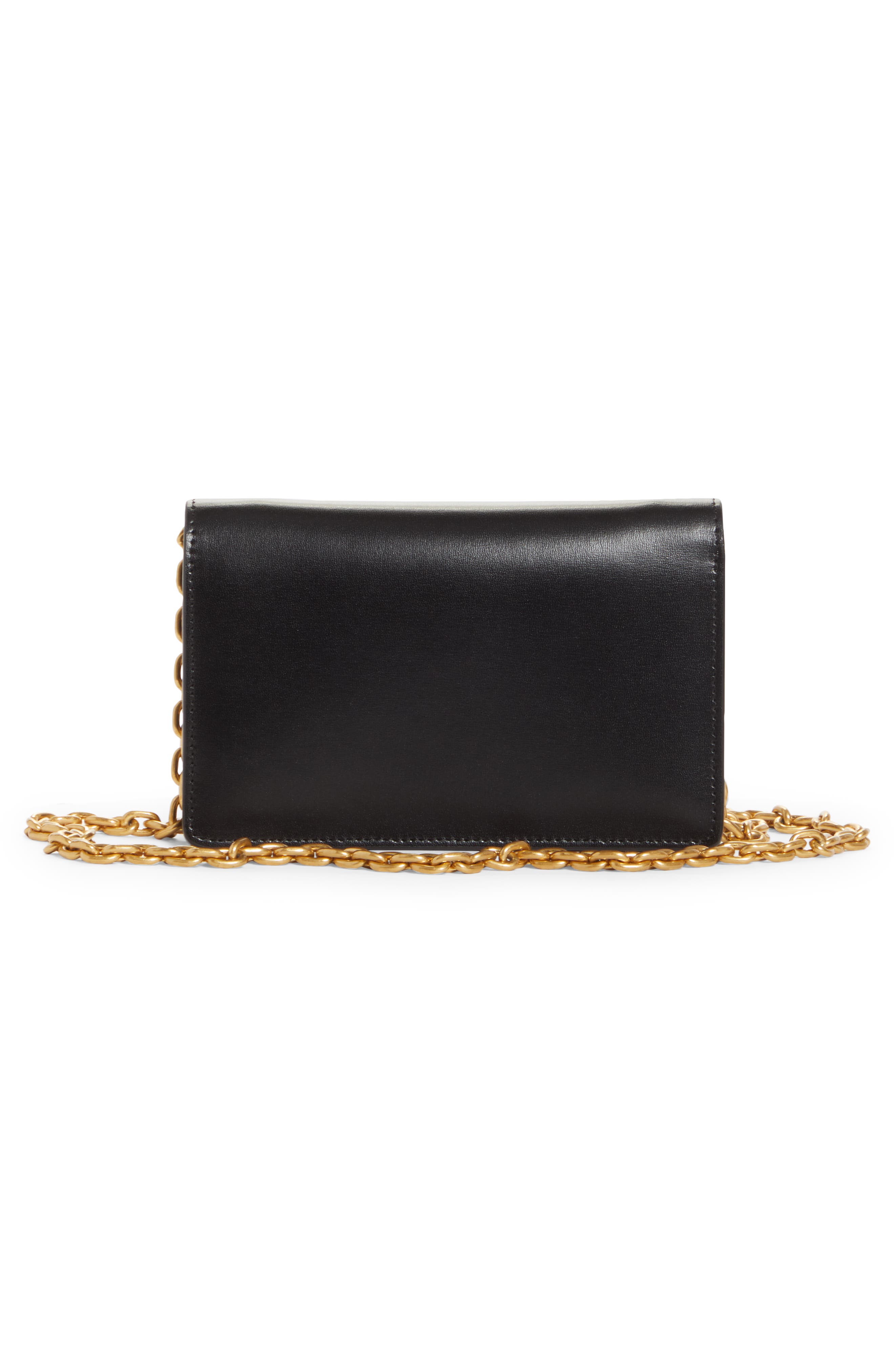 Jitney 0.5 Leather Crossbody Bag, Alternate, color, BLACK