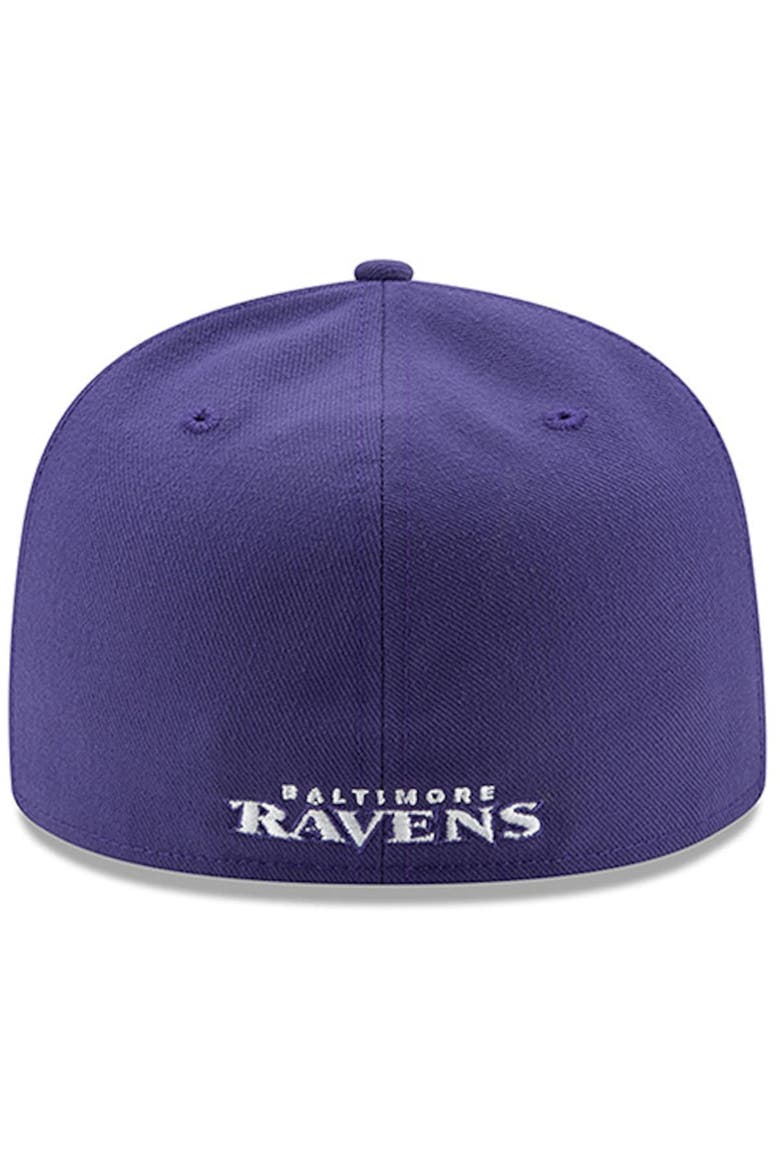 Men's New Era Purple Baltimore Ravens Omaha 59FIFTY Hat, Alternate, color, Purple