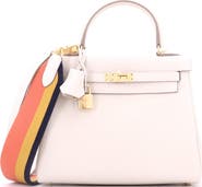 Pre-Owned Hermes Rocabar Kelly Handbag Light Togo With Gold Hardware 25