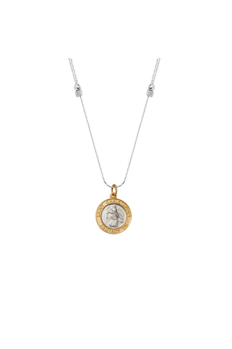 Saint Christopher Expandable Necklace, Main, color, Silver