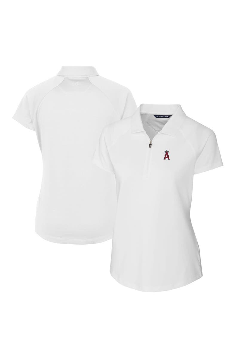 Cutter & Buck Women's Cutter & Buck  White Los Angeles Angels DryTec Forge Stretch Polo, Main, color, 