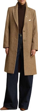 Lauren Ralph Lauren Wool Blend Tweed Coat