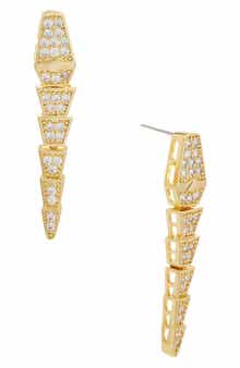 Juvell Pavè Snake Drop Earrings